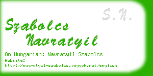 szabolcs navratyil business card